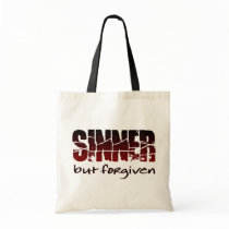 Sinner but forgiven canvas bags