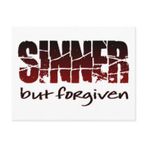 Sinner but forgiven postcard