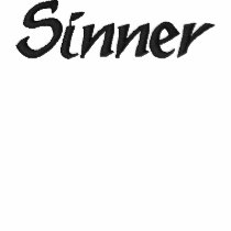 Sinner Embroidered White TShirt