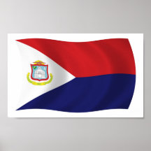 Sint Maarten Flag Poster Print