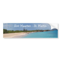 Sint Maarten - St. Martin Beach Scene Bumper Stickers