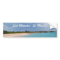 Sint Maarten - St. Martin Beach Scene Bumper Sticker