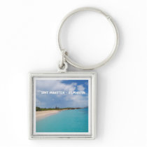Sint Maarten - St. Martin Beach Scene Key Chain
