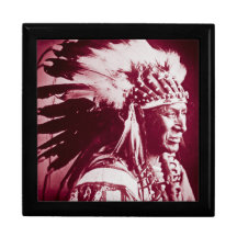 Sioux Chief White Swan Vintage Jewelry Box