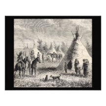Sioux Village, circa 1876 Personalized Invite