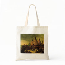 Sioux War Council by George Catlin Tote Bag