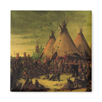 Sioux War Council by George Catlin