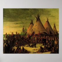 Sioux War Council by George Catlin