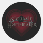 Siouxsie Homemaker Gothic Heart Round Stickers