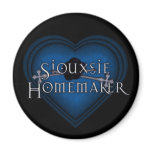 Siouxsie Homemaker Knitting (Blue) magnets