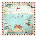 Sip & See Vintage Alice in Wonderland Baby Shower Invites