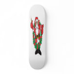 Sipping Santa skateboards