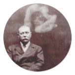Sir Arthur Conan Doyle with Ghost by Ada Deane stickers