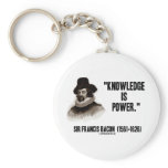 Sir Francis Bacon Knowledge Is Power Quote keychains