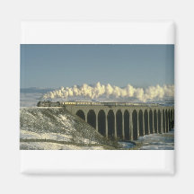 Sir Lamiel crosses Ribblehead Viaduct on the Settl Fridge Magnet