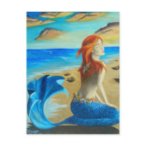 Siren - mermaid post card