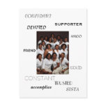 SISTA, FRIEND, AMIGO, CONFIDANT, SUPPORTER, acc... Post Card