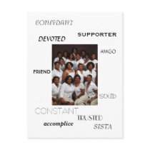 SISTA, FRIEND, AMIGO, CONFIDANT, SUPPORTER, acc... Post Card