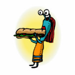 Sister Alien Eating Sub photo sculptures