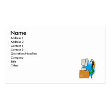 Sister Alien on Computer Business Card Template