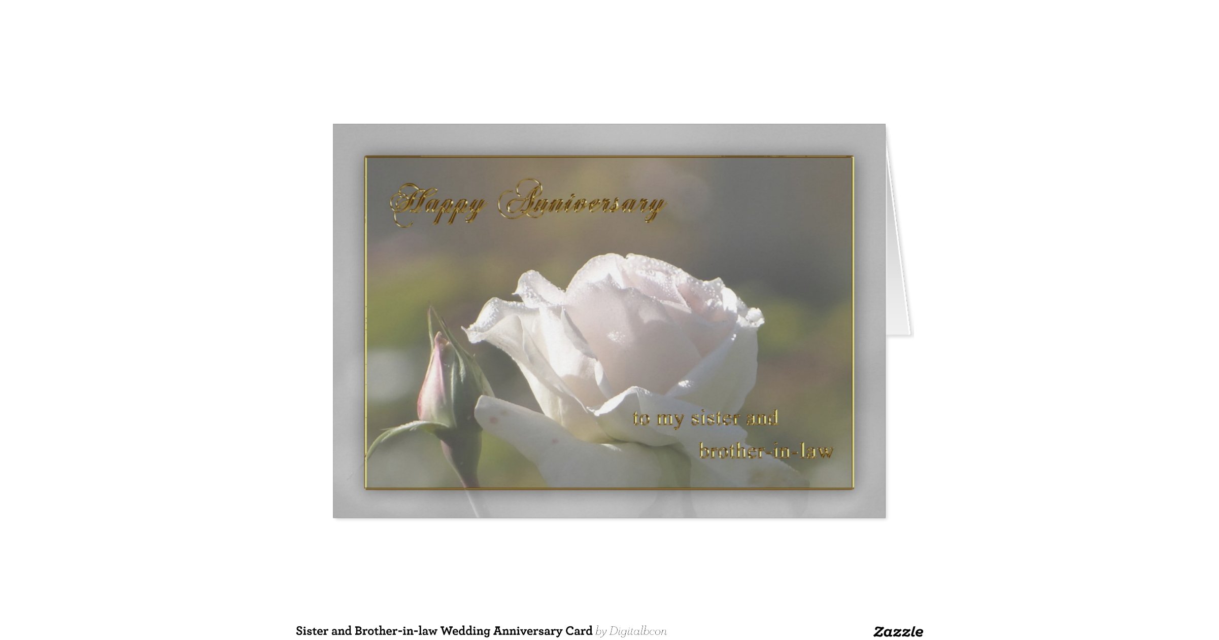 Sister and Brother-in-law Wedding Anniversary Card Zazzle