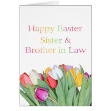Sister + Brother in Law Happy Easter Tulip card