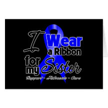 Sister - Colon Cancer Ribbon Card