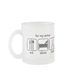 Sister Eat Sleep Hope - Breast Cancer mugs