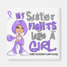 Sister Fights Like Girl H Lymphoma 42.9 Magnet