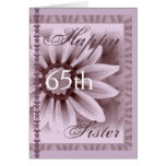 SISTER  - Happy 65th Birthday - LAVENDER Daisy Cards