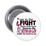 Sister-In-Law Means The World To Me Breast Cancer Button