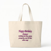 Sister Love, Peace, & Crap Canvas Bag