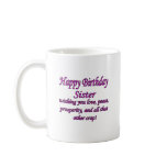 Sister Love, Peace, & Crap Coffee Mugs