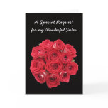 Sister Maid of Honour Invitations Card - Bouquet