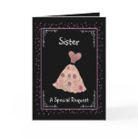 SISTER - Maid of Honour - Peach and Mauve Dress cards