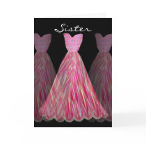 SISTER - Maid of Honour  RED and PINK Dresses