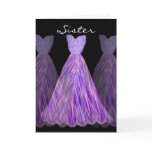 SISTER - Maid of Honour SHADES OF PURPLE Dresses cards