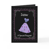 SISTER - Matron of Honour - Purple Flowered Dress