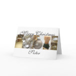 Sister merry christmas gold on white christmas col cards