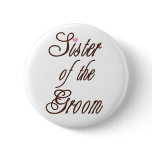 Sister of Groom Classy Browns buttons