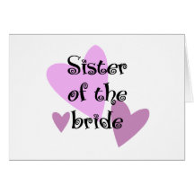Sister of the Bride Cards