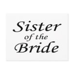 sister Of The Bride Post Cards