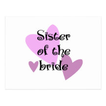 Sister of the Bride Postcard