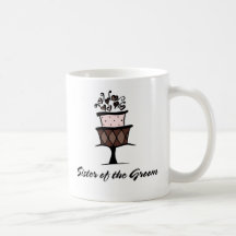Sister of the Groom Cake Coffee Mugs