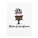Sister of the Groom cake postcards