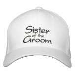 Sister of the Groom Embroidered Wedding Cap