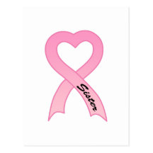 Sister Pink Ribbon Postcard