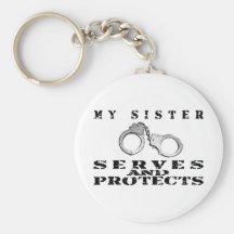 Sister Serves Protects - Cuffs Keychain