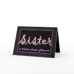 SISTER Thank You Matron of Honour Plaid Lettering cards