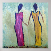 Sisters - Matte Canvas African Print